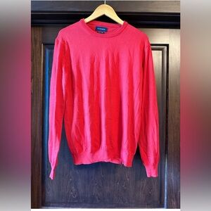 Piombo Red Pima Cotton Men's Large Sweater,‎ holiday work business casual dressy